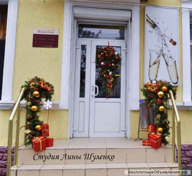 Новогоднее оформление витрин Ялта, Алушта, Крым