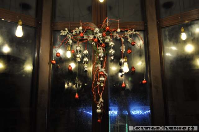 Новогодний декор Крым. Новогоднее оформление интерьеров и витрин, фотозона.