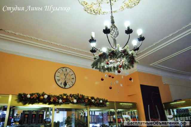 Новогодний декор Крым. Новогоднее оформление интерьеров и витрин, фотозона.