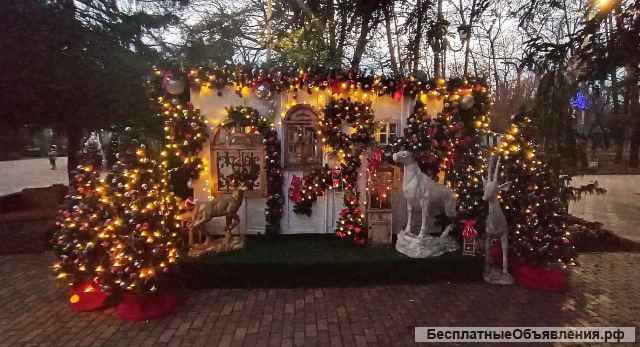 Новогодние фотозоны декорации Часы Симферополь, Ялта, Крым. Прокат, продажа.