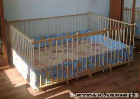 Большой детский деревянный манеж 1,5х2,0м с калиткой