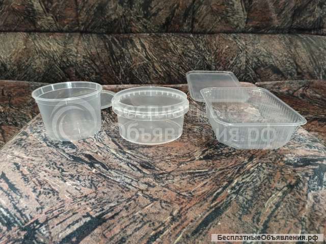 Контейнер пластиковый с крышкой, цвет прозрачный