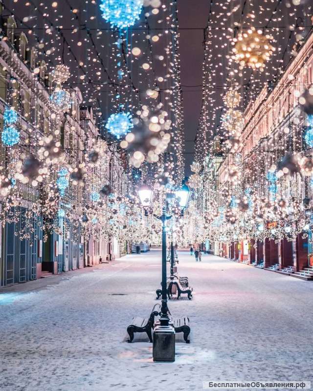 Новогодняя Москва, обзорная экскурсия по Москве из Подольска