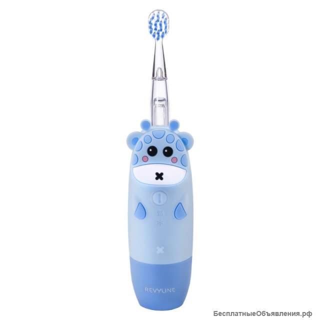Голубая зубная щетка Revyline RL025 Baby в симпатичном дизайне