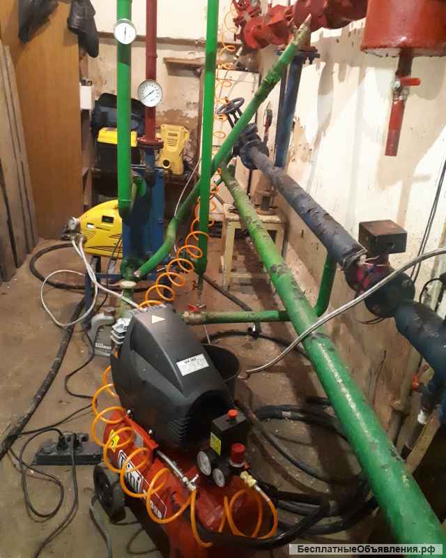 Опрессовка и промывка системы отопления