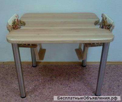 Деревянные столы для кормления двух детей в домах ребенка