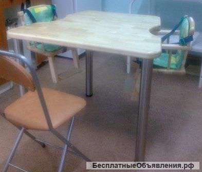 Деревянные столы для кормления двух детей в домах ребенка