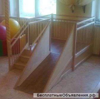 Игровые детские горки для детских садов 1.2х1.2м