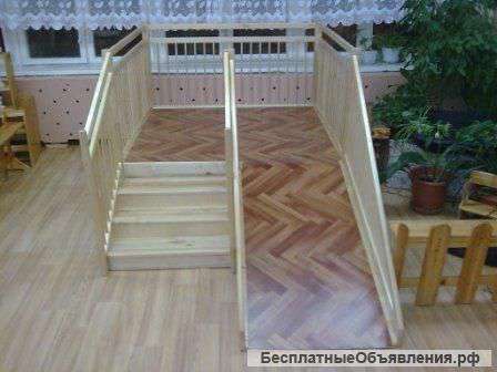 Игровые детские горки для детских садов 1.5х1.5м