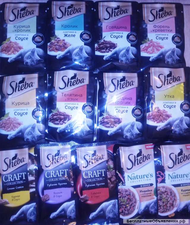 Влажный корм для кошек Sheba, Purina One, Perfect Fit