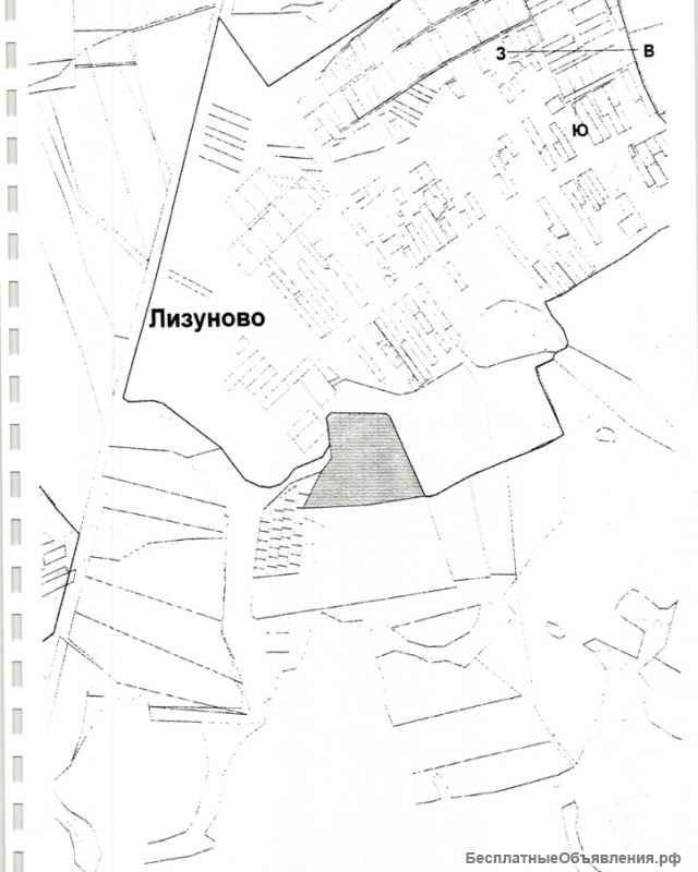 Участок 13,5 га под коттеджный поселок в д. Лизуново