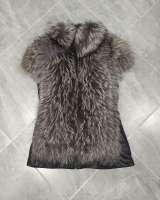 Женская Жилетка Безрукавка Чернобурка