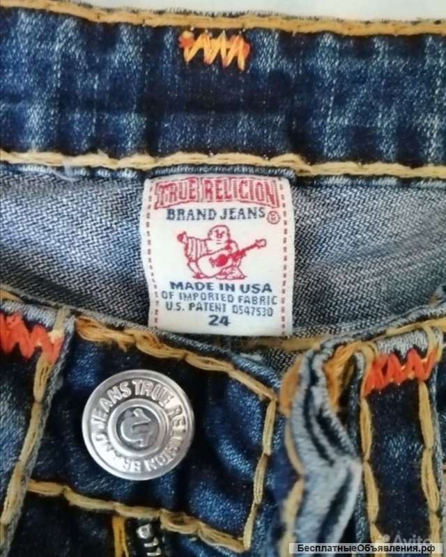 Джинсы True Religion (Оранжевая строчка)