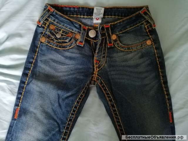 Джинсы True Religion (Оранжевая строчка)