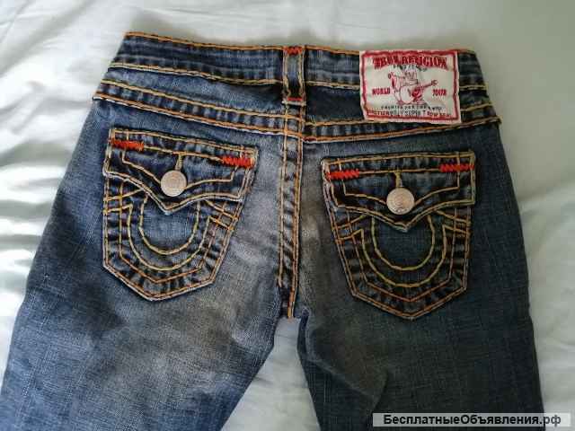 Джинсы True Religion (Оранжевая строчка)