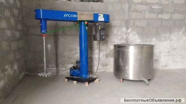 Диссольвер (смеситель) для производства водоэмульсионной краски, шпаклевки