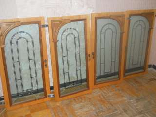 Дверцы для мебельной стенки, стекла-витраж (4 шт)