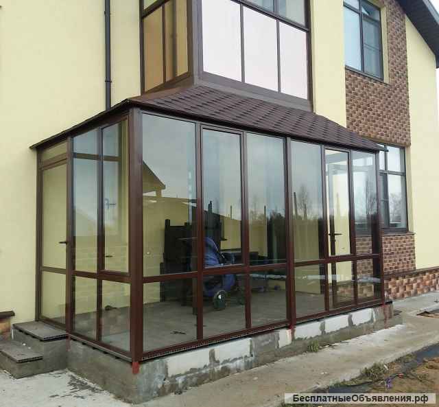 Фасадное остекление из алюминия