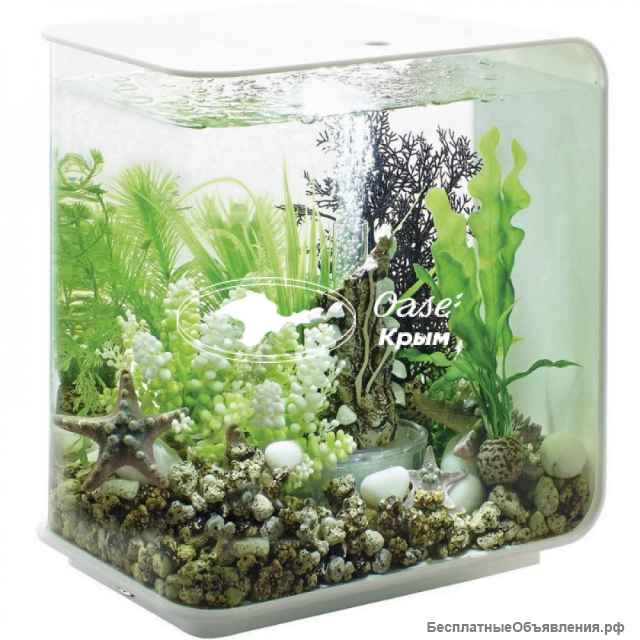 Аквариум с подсветкой, фильтром, аэратором. biOrb FLOW 15 LED white