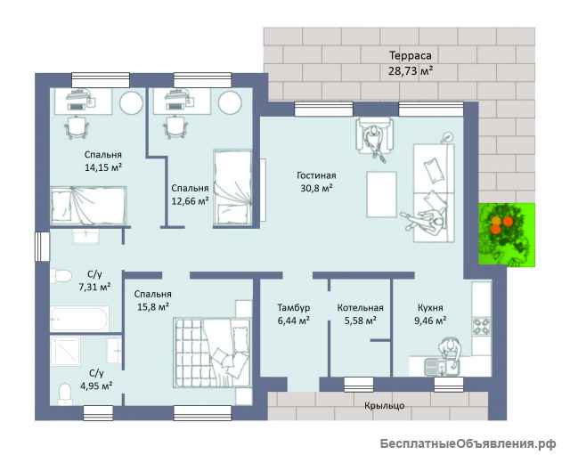 Современный, уютный дом