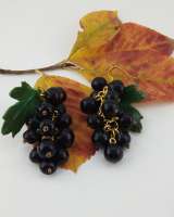 Серьги "Черная смородина"