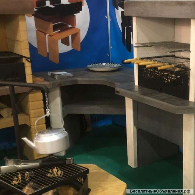 Угловой стол разделочный на дачу и в беседку