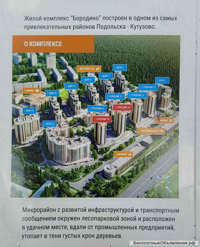 Квартиры в Подольске ЖК "Бородино"