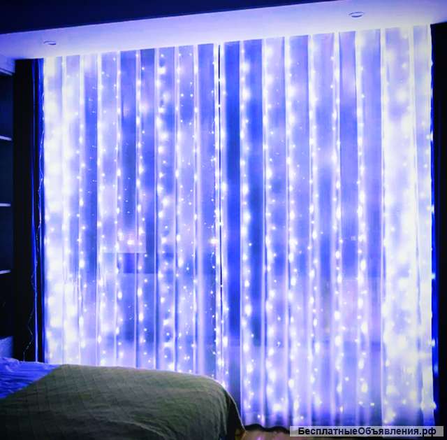 Гирлянда штора - занавес 3х3