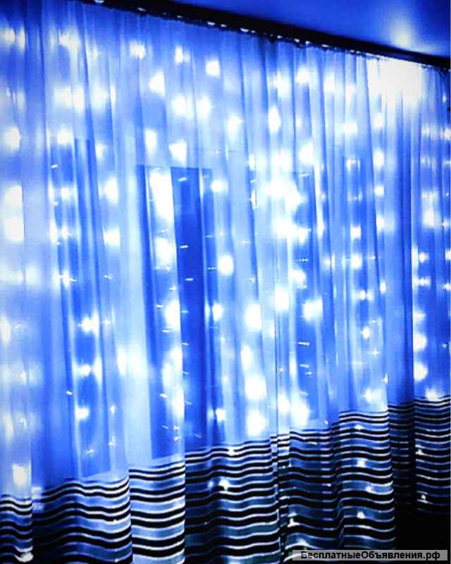 Гирлянда штора - занавес 3х3