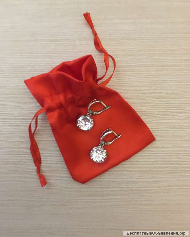 Серьги с горным хрусталём