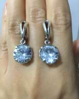 Серьги с горным хрусталём
