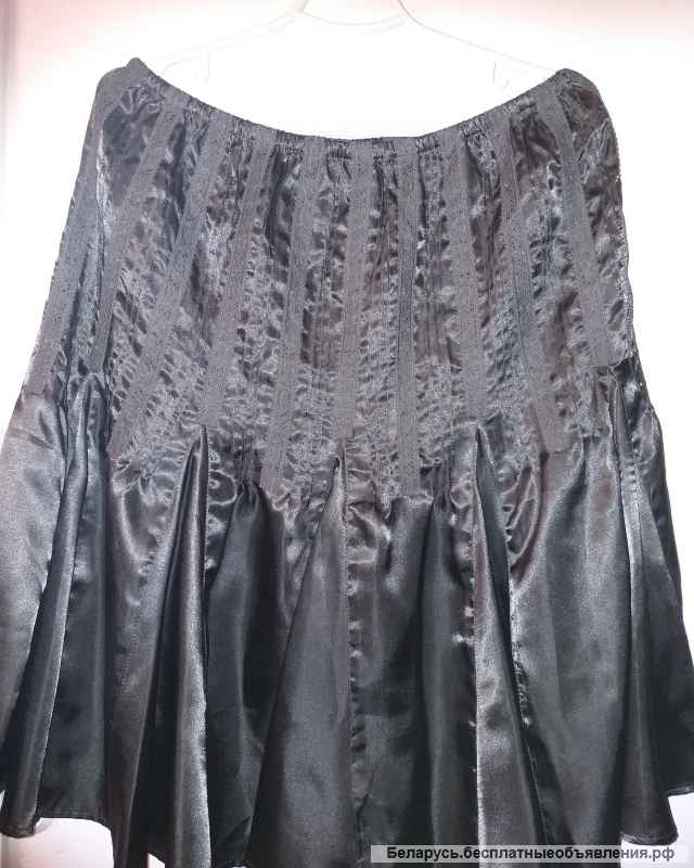 Юбка коричневая на резинке, р.48-50