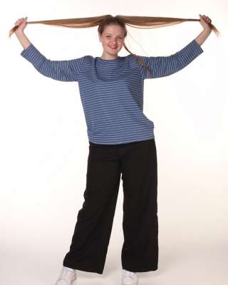 "Макошь- эко одежда" Лонгскив женский больших размеров кофта овесайз в полоску