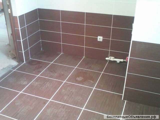 Напольной и облицовочной настенной плитки профессиональная укладка