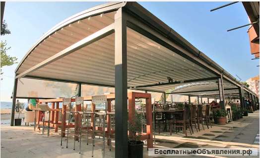 Пергола рельсовый тент 1400