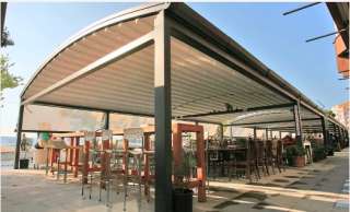 Пергола рельсовый тент 1400