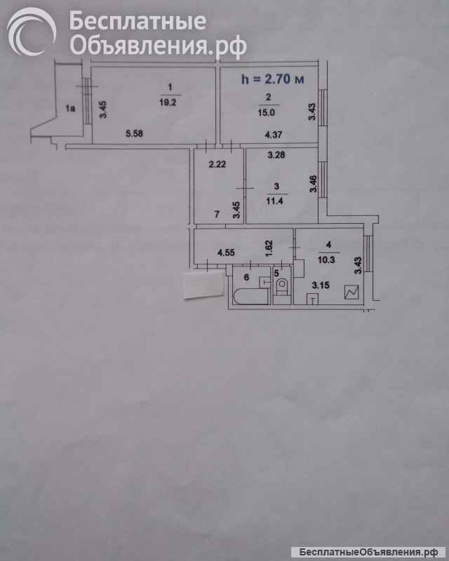 1/12 доли в праве в 3-х комн.кв. в р-не Южное Бутово ЮЗАО г Москвы