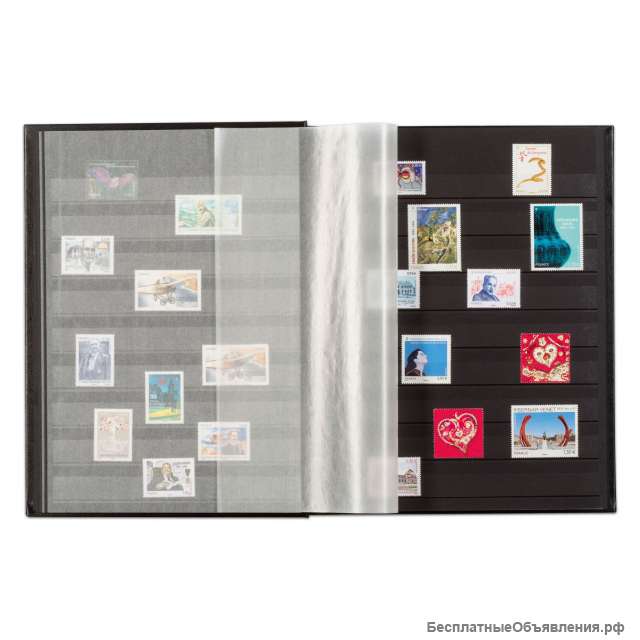 Leuchtturm. Альбом для марок "Leuchtturm" Einsteckbuch COMFORT (Германия). Формат A4. 64 чёрные стр.