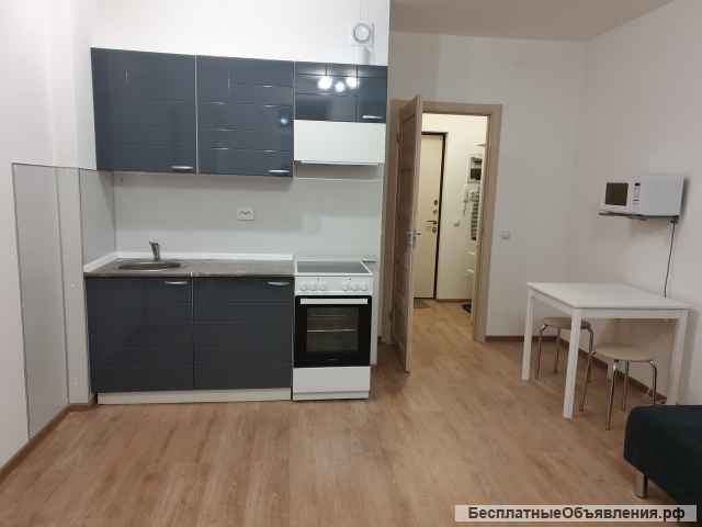 1к. кв.-студия, 30м2, СПб, пр. Ветеранов, д.171, к.2, ЕВР, з/л, метро пр. Ветеранов-25м/транс.