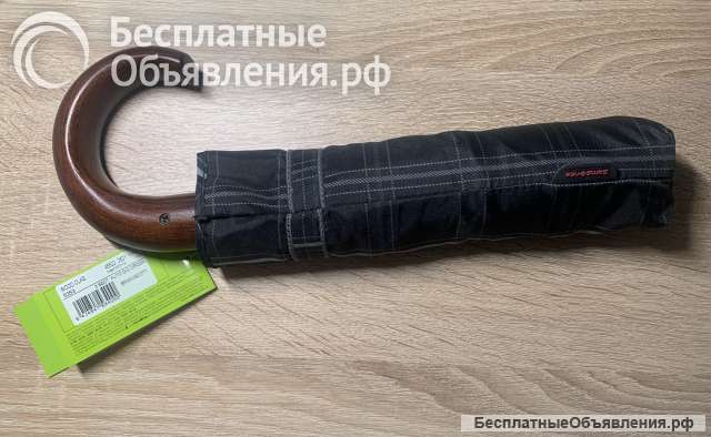 Зонт мужской Samsonite новый складной с деревянной ручкой