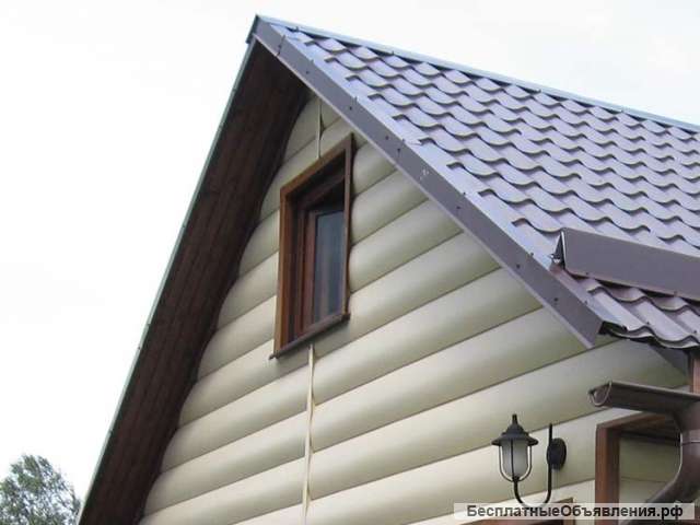 Отделка фронтонов, карнизы, водосточка