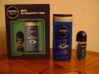 Подарочный набор гель для душа и дезодорант Nivea Men. Для мужчин. Новый.