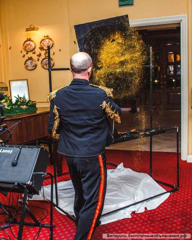 Шоу золотой пылью на праздник