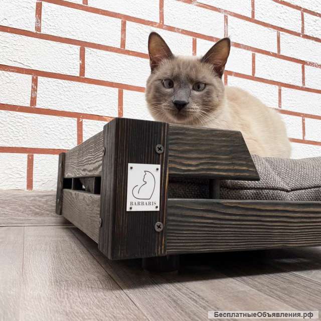 Лежанка в стиле лофт Barbaris (эбеновое дерево)