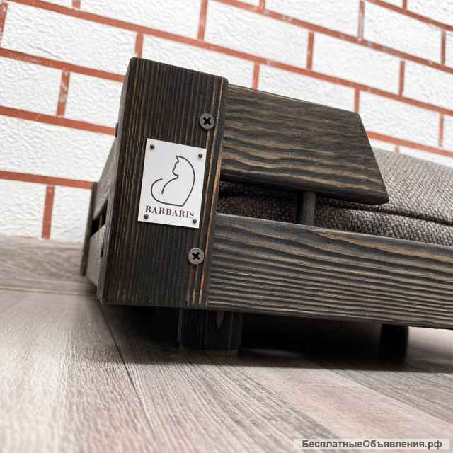 Лежанка в стиле лофт Barbaris (эбеновое дерево)