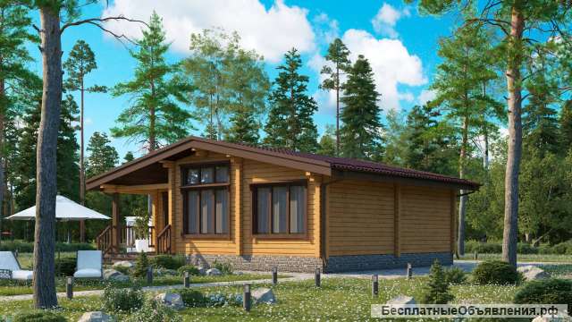 Домик из клееного бруса 54м2