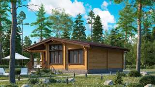 Домик из клееного бруса 54м2