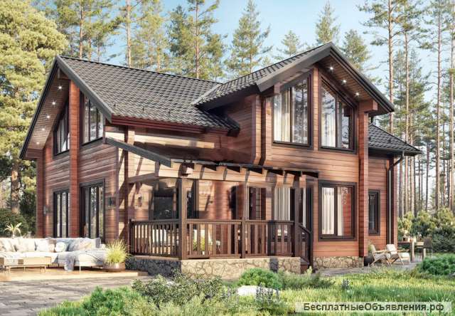 Дом из клееного бруса 200м2