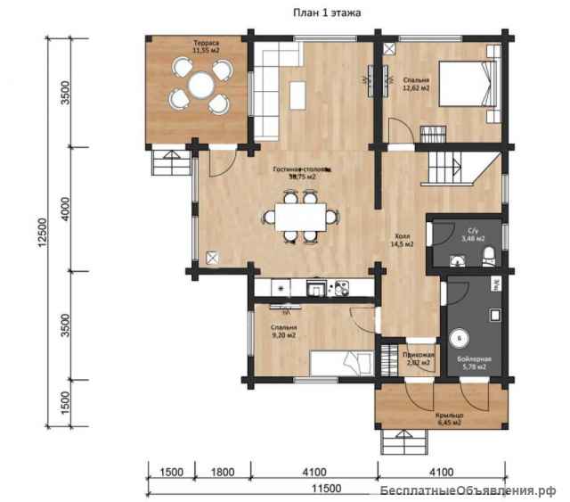 Дом из клееного бруса 200м2