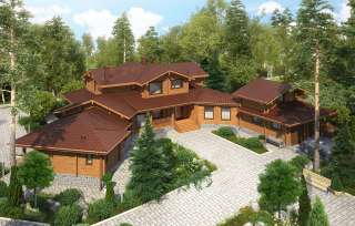 Дом 783м2 из клееного бруса